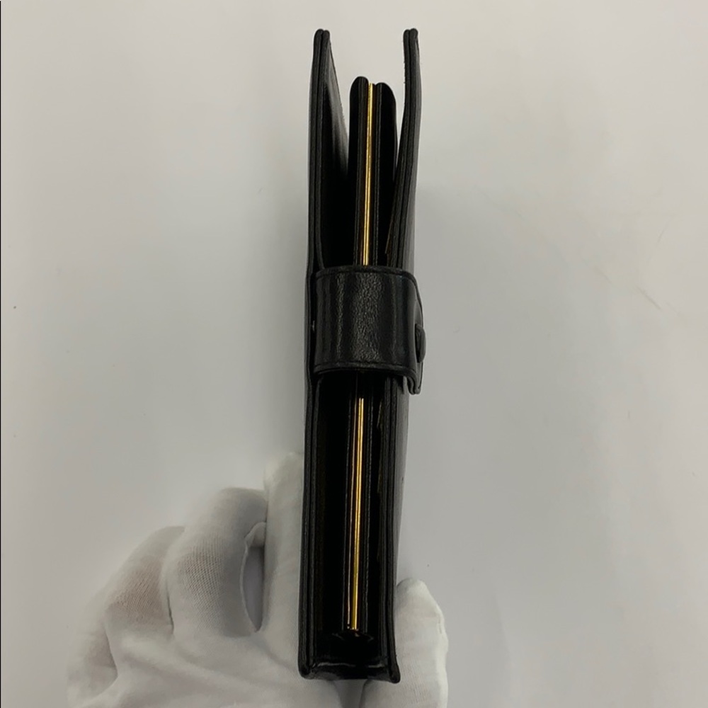 Chanel Vintage Black CC Logo Bi-gold Long Wallet - Picture 4 of 8